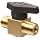 Parker 2M-PR4-VT-B Brass Plug Valve, 1/8" NPT Male