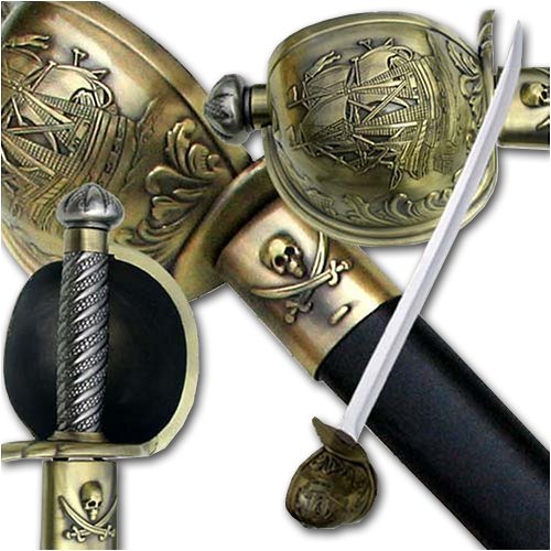 Captain Jack Sparrow Caribbean Pirate Cutlass Sword