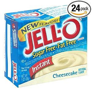 Jell-O Sugar-Free Instant Pudding and Pie Filling, Cheesecake, 1-Ounce Boxes (Pack of 24) by JELL-O