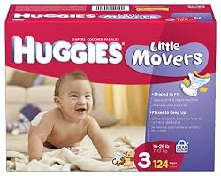 Huggies Little Movers Diapers, Size 3, 124-Count