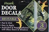 Door Decals - Hawk - Reusable - 3 decals