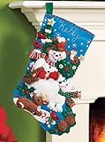 Bucilla Felt Applique Christmas Stocking Kit: Snow Friends