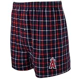 Los Angeles Angels of Anaheim Navy Blue Gridiron Flannel Boxer Shorts