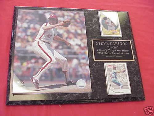 Steve Carlton 2 Card Collectors Plaque