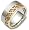 10mm modern two-tone wedding band ring (14K Gold)