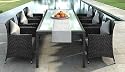Gartenmöbel Rattan Dinning Set Nizza-black