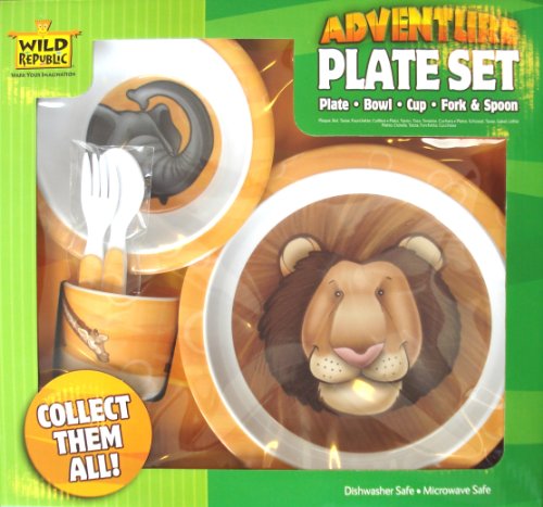 Wild Republic 87243 - Geschirrset, in Geschenkkarton, 5-Teilig, Motiv Afrika Preisvergleich