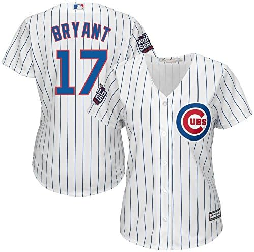 jc_Cubs Womens Kris_Bryant 17# Jersey White Chicago player World Series Baseball S