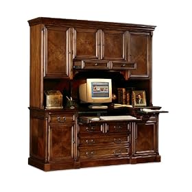 Cobblestone Cherry Traditional Credenza with Hutch Cobblestone Cherry by Kathy Ireland Martin