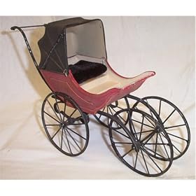 Miniature Replica of a Antique Baby Buggy by 