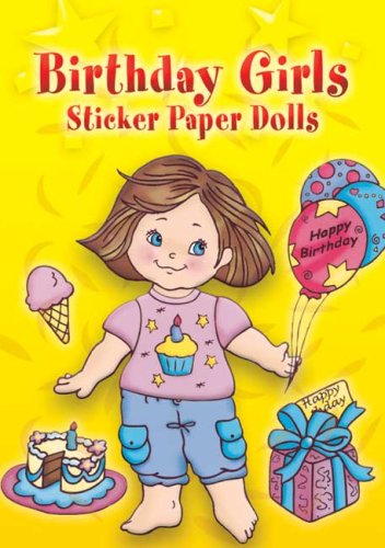 Birthday Girls Sticker Paper Dolls