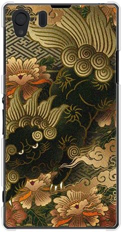 CaseMarket docomo Xperia Z1 (SO-01F) Polycarbonate Clear Hard Case [ Lion Peony ]
