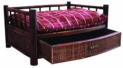 Merry Pet Tropical Island with Cushion - Small Bamboo Pet Bed