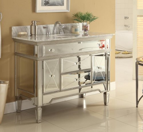 Info Bathroom Vanity Cabinet And Sink 44 All Mirrored Reflection