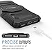 iPhone 7 Case - MoKo Shock Absorption Scratchproof Full Body Rugged Cover Holster Belt Clip Kickstand Protective Case for Apple iPhone 7 (2016), BLACK