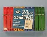 Pegs Plastic Jumbo 24/Pk (BL0002)