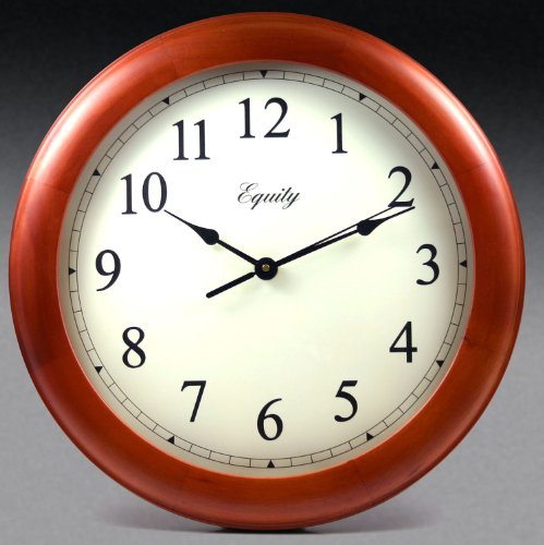 Equity by La Crosse 25506 12 Inch Cherry finish wall clock