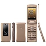 海外　アメリカ　携帯電話　GSM　SIMフリー　W-CDMA　(折りたたみ式、ブラウン、充電機、バッテリー付き) w-sim