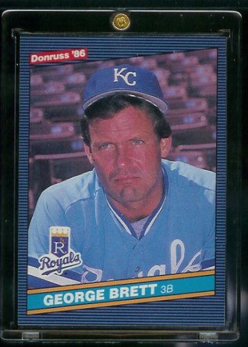 1986 Donruss George Brett Kansas City Royals Baseball Card #53 - Mint Condition - Shipped In Protective ScrewDown Display Case!!