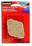 3M Scotch 748ES Self-Stick Floor Care Pads 1-3/8-Inch Beige, 6-Pack