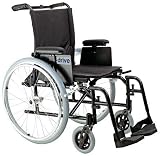 Drive Medical Cougar Ultra Lightweight Rehab Wheelchair with Various Arms Styles and Front Rigging Options, Black, 18"