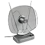 Hama DVB-T Zimmerantenne 40dB digital und analog f�r TV/ Radio silber