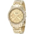 XOXO Women's XO5475 Gold-Tone Bracelet With Rhinestones Accent Bezel Watch