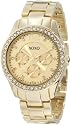 XOXO Women's XO5475 Gold-Tone Bracelet With Rhinestones Accent Bezel Watch