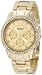XOXO Women's XO5475 Gold-Tone Bracelet With Rhinestones Accent Bezel Watch