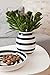 Kahler Omaggio Ceramic Vase - Height 200mm (7.9 In.) Diameter 165mm (6.5 In.) - Handmade Faience (White / Black)