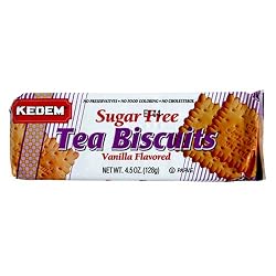Kedem Tea Biscuits, Vanilla, Sugar Free, 4.5-Ounce Packages (Pack of 24)