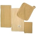 Organic 4 pc. Kitchen Textile Set - Wheat