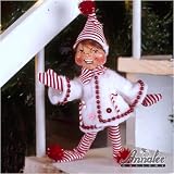 Annalee 5-Inch White Candycane Elf