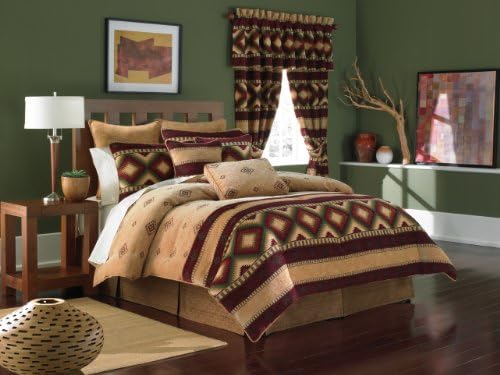 Croscill Home Fashions Navajo 4-Piece Comforter Set, Full, Camel