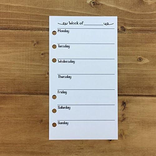 Personal Week on One Page printed planner insert - Wo1P - weekly pages - undated - graph paper - this week