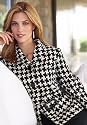 Chadwicks Belted Houndstooth Blazer