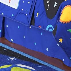 Out Of This World Twin Cotton Bed Skirt by Olive Kids