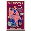 Air France Paris Tokyo by Taruchi-Gallery Wrapped 24x32