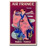 Air France Paris Tokyo by Taruchi-Gallery Wrapped 24x32