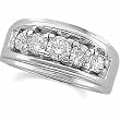 14K White Gold Diamond Wedding Band Duo - Lady's Ring - 0.75 Ct.