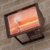 1300 Watt Infrared Wall Mounted Indoor Outdoor Garden Patio Heater With Grid