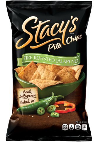 Stacy's Pita Chips Fire Roasted Jalapeno 7.3 oz - 12 Pack