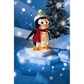 Lighted Tinsel Penguin - Red (18")