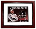 Dale Earnhardt Sr. Autographed / Hand Signed Nascar Racing 8x10 Photo MAHOGANY CUSTOM FRAME - Deceased 2001