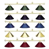 HJ Scott 3 Shade Billiard Light with Brass Bar