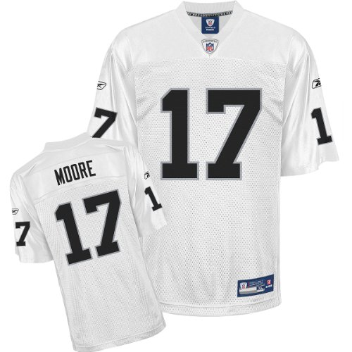 Reebok Oakland Raiders Denarius Moore Replica White Jersey Small