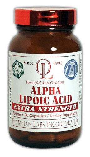Olympian Labs Alpha Lipoic Acid 200mg, 0.4 Glass (Pack of 2)