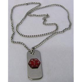 Insect Sting Medical Id Jewelry Necklace