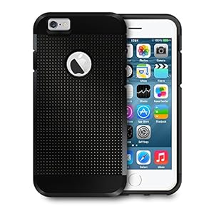iPhone 6 Case, Mpow® Tough Armor Case for iPhone 6 (4.7-Inch) - Double Layer Shock Absorbing Cover - Black