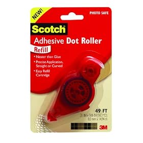 Scotch Adhesive Dot Roller Refill, 0.31 x 49 Feet (6055-R)